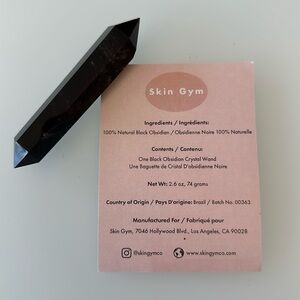 Skin Gym Black Obsidian Precious Crystal Massage Wand